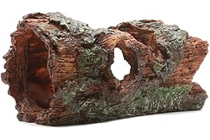NORHOR Acquario Grotta Legno Acquario Ornamento Artificiale Tronco in Resina Grotta per Acquario Paesaggistica Decorazione.