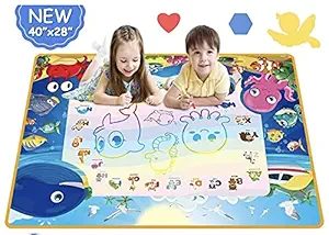 Qua Magic Doodle Mat for Kids 74 x 49 cms Water Painting Drawing Doodling Board Educational Travel Toys Gifts for Toddlers Boys Girls
