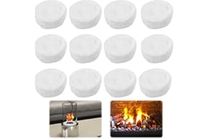 HIULLEN 12 Stück Keramikwolle Für Bioethanol, Kamin Keramikschwamm Für Bio Ethanol Kaminofen, Feuerfestes Spezialvlies, Keramische Wolle, Tischkamin Indoor Ethanol Ceramic Wool Ceramic Sponge