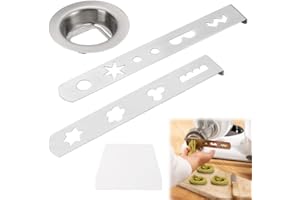 NMBCH Biscuit Attachment Meat Mincer, Accessories Suitable for Westmark Meat Mincer Biscuit Attachment, Perfect for Baking, 8 Shapes, Additional Pastry Cutting Board Made of Plastic