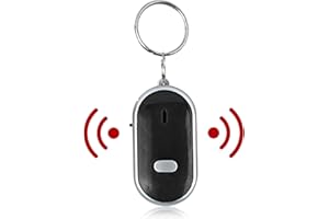 Sonew Key Finder Fob, Key Finder, Voice Control Anti-lost Device Whistle Key Finder Keychain Locator Tracer, Portable and Easy to Find(Black)