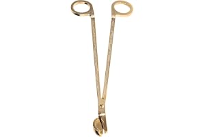 Premium Candle Heart Clamp/Holder Scissors Tool med Plätering Finish Hållbart Rostfritt Stål Wick Trimmer för Säker och Enkel
