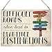 Produktbild Dorothy Spring Difficult Roads Often Lead To Beautiful Destinations Inspirational Wall Quote Plaque Metal Sign Size 15x20cm