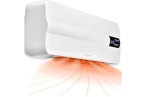 PROFI CARE ProfiCare® Termoventilatore da parete con rilevamento aperto, radiatore fino a 60 mq, riscaldamento elettrico per montaggio a parete, con materiale di montaggio, riscaldamento con cavo da 1,5 m,