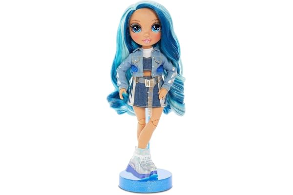 RAINBOW HIGH Poupée Mannequin - Skyler Bradshaw – Poupée thème Bleu avec Tenues luxueuses, Accessoires et Socle - Série 1 - Parfait pour Les Filles de 6 Ans et Plus