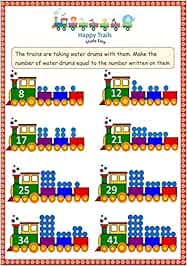 happy trails maths worksheets for srkg for 2nd term senior kg ukg