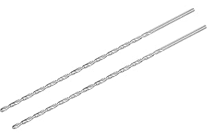 sourcing map 2 Stk HSS Spiralbohrer (Hochgeschwindigkeitsstahl) Extra lange Twist Bohrer 4mm Bohrdurchmesser 200mm Länge