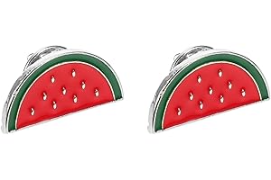 AOKWAWALIY Épingle En Émail Pastèque Broche Pastèque 2 Pièces Broche De Dessin Animé En Forme De Fruit Épinglette En Émail Pour D'école Alimentaire Cadeaux D'été Accessoires De