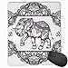 Produktbild Mouse Mat Stitched Edges, Asian Ethnic Design Floral Frame Animal Symbol Of Rain Bringing Print,Gaming Mouse Pad Non-Slip Rubber Base