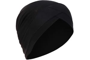 POIUIYQA Turban Hijab à Enfiler Bonnet Croisé pour Femme Musulmane Voilée Inde Chapeau Musulman Respirant Turban ÉLastique Unicolore Mode Chic Vintage Bonnet Echarpe Chaud