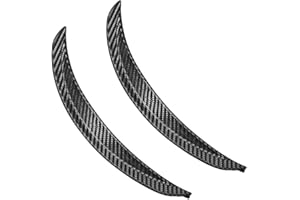 Baceyong 2Pcs 3D Carbon Fiber Automotive Fender Flare Arch Lip Trim Strip, 25cm(10") Anti Collision Wheel Mudguard Strips with 3M Molding Tape, Car Wheel Tires Eyebrow Strip Fit for Most Vehicles