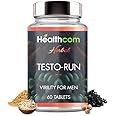 Healthcom Herbal TESTO-RUN Testosterone 60 Tablets Pack for Men with Tribulus, Fenugreek, Ashwagandha & Safed Musli | For Performance & Overall Wellness | Helps in Hormone Balance