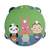 KINGSO Cartoon Handbell Tambourine Clap Drum Colorful Kids Toy by King So