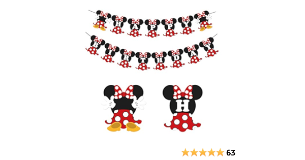 Rouge Minnie Ballon Banniere De Joyeux Anniversaire Et Cake Topper Pour Anniversaire Baby Shower Decorations De Fete Danniversaire Minnie Mouse Decorations Et Accessoires De Fetes Cuisine Et Maison Lawawarenesssociety In