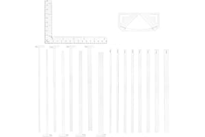 UNICRAFTALE 1 Ensemble De Reliure Transparente Outil De Scrapbooking Facile Règles En Forme De T Gabarits De Reliure Souples En Acrylique Pour Fournitures Outils De Reliure Manuelle