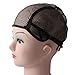Nylon Hair Wig Weaving Cap Snood Net Stretch Mesh Liner Breathable With Ear Wings - Black
