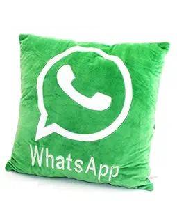 Trendy Brand Cool Decor Stuffed Plush Pillows Best Gift for Any Occasion Like Birthday Valentine (Whatsapp Logo Square Pillow)