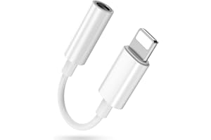 CARPHONE WAREHOUSE Adaptateur iPhone, [Certifié Apple MFi] Lightning vers Prise Jack 3,5 mm Adaptateur de Casque auxiliaire dongle Audio convertisseur de Casque Compatible avec iPhone 14/13/13Pro/12/11/XS/XR/X/8P/8/7