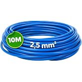 WEBMATEL Flexible Electric Cable 2.5 mm&sup2; | Roll of 10 Metres | Halogen-Free Unipolar Cable H07Z1-K | Blue | Section 2.5 mm&sup2; |