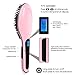 Hair Straightener, E-TOP Professional Digital Anti Static Ceramic Hair Straightener Heating Detangling Hair Comb Paddle Brush For Faster Straightening Styling (Pink)