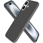 MADNOVA iPhone 16 İle Uyumlu Lansman Kılıf İnce Sıvı Silikon 3 Katmanlı Tam Kaplamalı Yumuşak Jel Kau&ccedil;uk Telefon Kılıfı (Gri)
