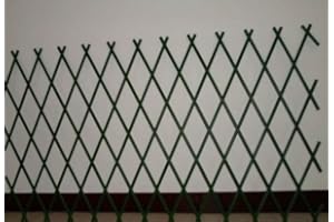 MD MUZ Lot de 2 treillis de jardin extensibles en plastique Vert 150 x 40 cm 1,5 m