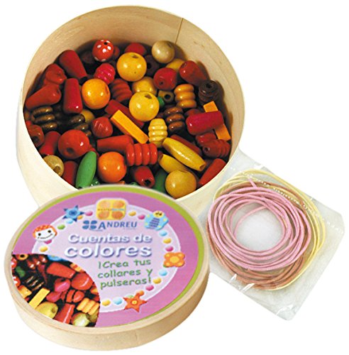 Imagen 2 de Andreu Toys - Cuentas de colores, caja mediana con bisutería, 150 piezas (16001)