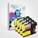 Produktbild The Ink Squid lc125127 X L Kompatible Tintenpatrone Ersatz für Brother Drucker DCP-J4110DW MFC-J4410DW J4510DW J4610DW MFC-J4710DW 4 Stück Gelb