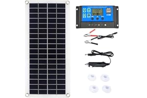 wly Solar Plegable Panel Solar Portátil Monocristalino De 300 Vatios Kit Policristalino Completo De 12 V con Celdas Controladoras De 60 A para Coche, Barco, Cargador De Batería para Teléfono Móvil