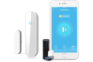 Yueyang Alarma de Emergencia Antirrobo para Casa Sensor de Alarma WiFi de la Ventana y la Puerta para la Seguridad del Hogar Control Remoto Inalámbrico por App