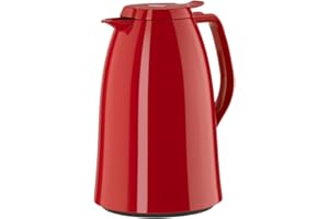 Emsa Pichet Isotherme, 1,5 Litres, Fermeture Quick Press, 100% Hermétique, Rouge Brillant, Mambo, 517011
