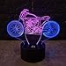 Produktbild Nachtlicht 3D LED Lampe Nachtlicht - 7 Farben USB betrieben Tisch dimmbar Nachtlicht Touch-Schalter für Kinder, 3D-Leuchten Optische Täuschungen Schreibtischlampe für Zimmer Dekor (Cobra King)