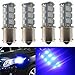 Produktbild katur blau 1156 BA15S 1141 1095 7506 Sockel 18 SMD 5050 LED Ersatz für Auto Glühbirnen Leuchtmittel Innen RV Camper Turn Tail Signal Bremse Backup Lampe Parken Seite Marker Lights 360 Lumen DC 12 V 4er Pack