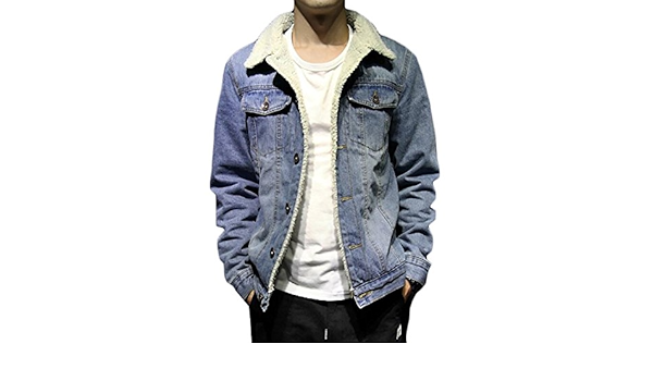 sheep wool lined denim jacket