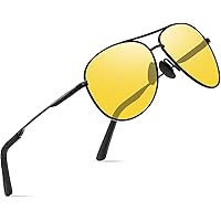 wearPro Sonnenbrille-Herren-Damen-Polarisiert Premium Metallrahmen Sonnenbrillen Unisex mit UV400 Schutz Vintage Schwarz Fahr