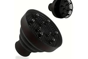 IMAXWAVE Difusor de Pelo Plegable Universal para Secador | Mejora Rizos y Ondas Naturales, Reduce Encrespamiento y Añade Volumen | Accesorio Portátil para Cabello Rizado u Ondulado - Negro