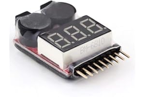 Radiokontrol Originale IMAX Voltaggio LiPo 1-8S Lipo Battery Voltage Tester Buzer Alarm Indicatore Livello Carica Batteria LiPo Li-Po Li-on Li-Fe 1s-8s con Allarme sonoro