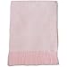 BabyPrem Baby Large Soft White Acrylic Hearts Shawl Blanket 122 x 122cm PINK