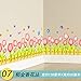 Produktbild Jardín de infantes decoración de la pared sala joyería pequeña calcomanías para niños autoadhesivas calcomanías para escaleras calcomanías para escalones etiquetas de la línea de la cintura, 07 flores de tulipán 138.35CM