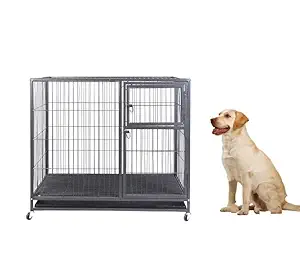 Taiyo Pluss Discovery? Dog Cage, Size: (111X21X90.5 inches), Heavy Duty Dog Crate, Strong Metal Double Door Crate with Wheels, Suitable for Large & Adult Breeds