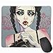 Produktbild Gothic Smoking Women Girl Camera Art Personalized Design Mauspad Gaming Mauspad with Stitched Edges Mousepads, Non-Slip Rubber Base, 300 x 250 x 3 mm Thick - Best Gift Idea