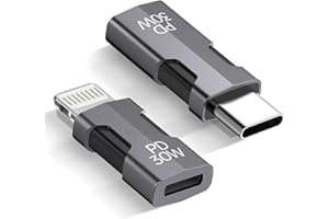 AGEEMY Adapter USB C to Lightning Adapter Lightning to USB C Support 30W PD (2pack), Lightning Female to USB C Male Adapter Compatible with iPhone 15/14/13/12/11 Pro Max Mini/X/XR/XS/SE/Galaxy S23