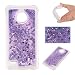 Produktbild Moto E4 hülle flüssig,Moto E4 hülle glitzer, LuckyW TPU Silikon Gradient Farbe Handyhülle für Motorola Moto E4 (5.0 zoll) 3D Bling Glitter Glitzer Flowing Fließend Liquid Flüssig Shinny Moving Star Floating Trend Schwimmend Treibend Stern Quicksand Sparkle Crystal Kristall Tasche Flexible Kratzer Stoßfest Scratch-Resistant Shockproof Etui Bumper Case Cover - Lila