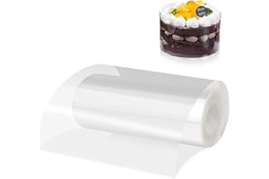Rodoide Transparent Patisserie Film pour Bordure de gâteau réutilisable en acétate de 15cm x 10 m Patisserie Accessoire