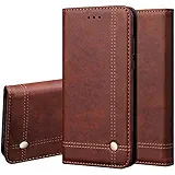 Pikkme Redmi Note 8 Leather Flip Cover Wallet Case (Redmi Note 8, Brown)