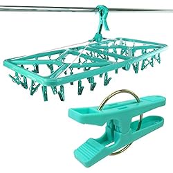 Hangerworld Séchoir 77cm x 38cm en Plastique Vert Pliable XXL Intérieur Extérieur pour Chaussettes