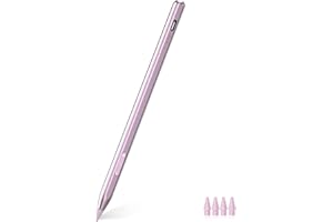MYSTILUCK Rosa Stylet pour iPad (2018-2024) - Charge Rapide 2X, sensibilité à l'inclinaison & Palm Rejection, Compatible avec iPad Pro 12.9 Pouces (M4/M3/M2), Air 7/6/5/4/3, 10e Gen-6e Gen & Mini 5/6