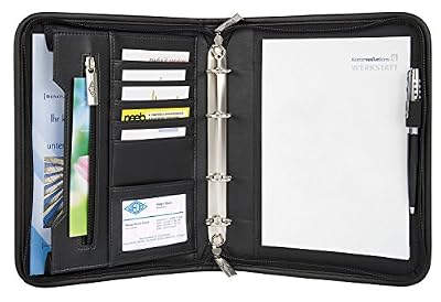 Wedo - 585101 - Serviette de bureau - A5 - noir - 4 anneaux (Import Allemagne)