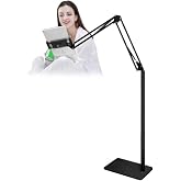 HT-47 Metal Cep Telefonu ve Tablet Standı D&ouml;ner Başlıklı Dirsekli Ayaklı Tablet Standı 3.5-12 inch