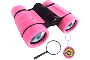 GEGXCN Kids' Binoculars with Magnifying Glass & Whistle, Compass for 3-12 Yr Boys & Girls - Perfect for Bird Watching, Hiking, Travel